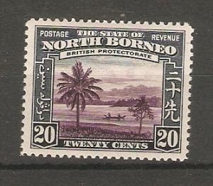 NORTH BORNEO 1939 20c SG 312 LIGHTLY HINGED MINT