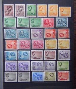 Seychelles 1938 - 49 values to 5r MM includes 1r Green