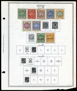 Antigua Early Mint Stamp Collection 1900s-60s on Pages