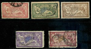 France SC# 121-5 Liberty & Peace  Used SCV $6.60