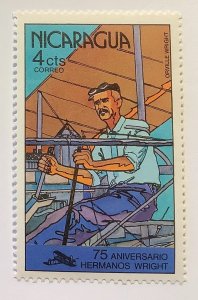 Nicaragua 1978 Scott 1092 MNH - 4ct,O. Wright, 1st Powered Flight 75th Anniv.