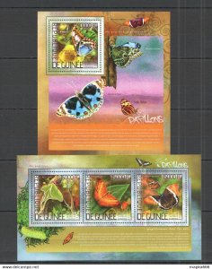 2014 Guinea Fauna Insects Butterflies Les Papillons Kb+Bl ** Stamps St776