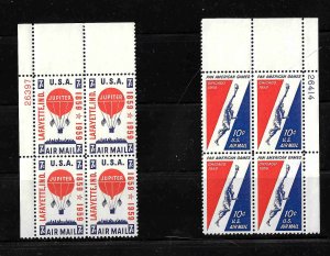 C54,C56 Mint,OG,NH... Plate Blocks of 4... SCV $2.85