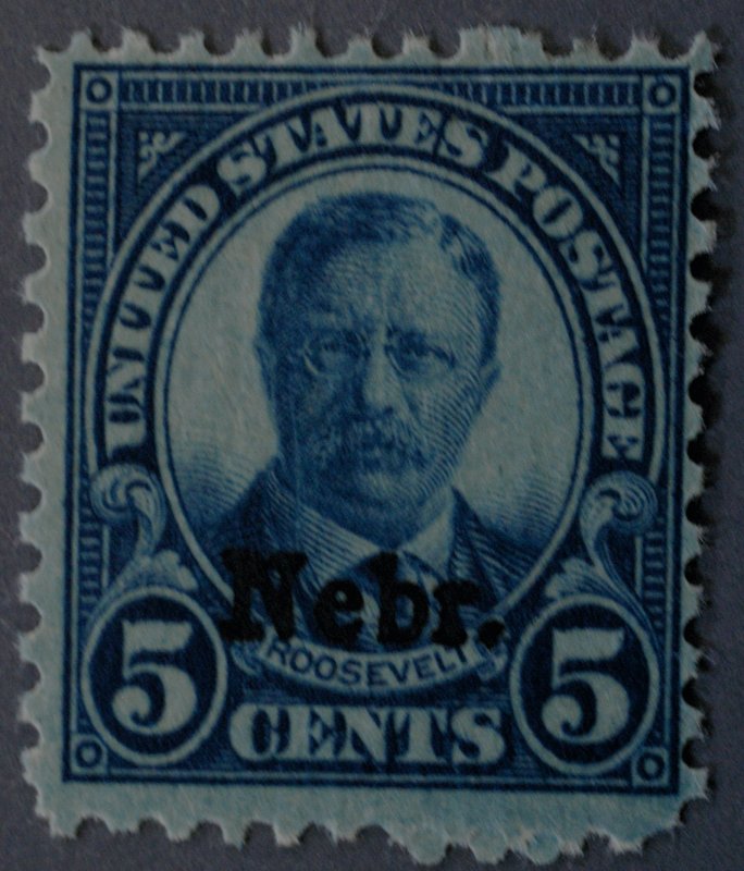 United States #674 5 Cent Roosevelt Nebr Overprint OG