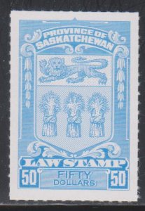 Canada, Revenue,  $50 Saskatchewan Law Stamp (SL78) MNH