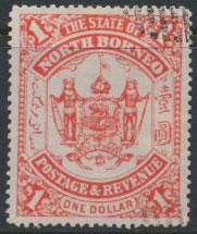 North Borneo  SG 83 Used   Scarlet  please see scan & details