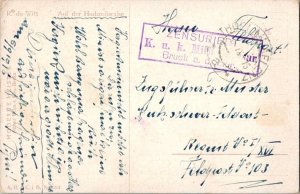 Austria Soldier's Free Mail 1915 Aflenz PPC to Feldpost No. 103  Bruck a. d. ...