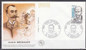 France, Scott cat. B550. Composer A. Messenger. First day cover. ^