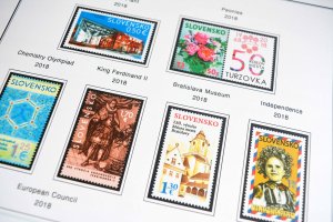 COLOR PRINTED SLOVAKIA 1939-2010 + 2011-2020 STAMP ALBUM PAGES (136 ill. pages)