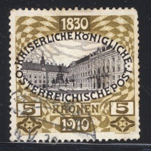 Austria 1910  Scott #143 used, faint crease