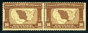 UNITED STATES SCOTT# 327 LOUISIANA PURCHASE MINT NEVER HINGED PAIR AS SHOWN