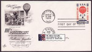 C54 Balloon Jupiter Artcraft FDC