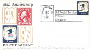 US SPECIAL EVENT CACHET COVER 50th ANNIVERSARY OF THE USPS PHILATELIC SALES UNIT