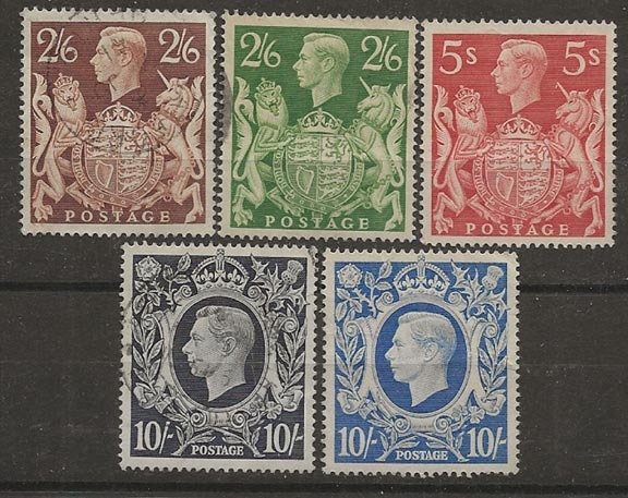 Great Britain 249-251A [u] 5 vls cpl