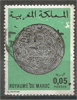 MOROCCO, 1976, used 5c, Coins Scott 361