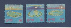 COCOS ISLANDS - Scott 222-224 - MNH - Maps - 1990 