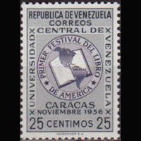 VENEZUELA 1956 - Scott# 680 Book Fest. 25c NH