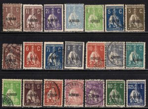 Azores #155-237 ~ Short Set 21 of 83 ~ Type A64 ~ Unused, Used, MX (1912-31)