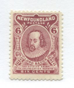 Newfoundland 1910 6 cents mint o.g. gum