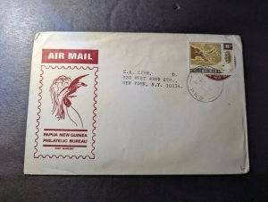 1973 Papua New Guinea Souvenir Airmail Cover Port Moresby to New York NY USA