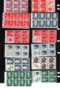 US  12 MNH booklet panes