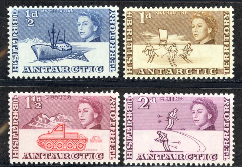 British Antarctic Territory Sc# 1-4 MH 1963 Definitives