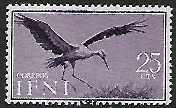 Ifni # 90 - White Stork - MNH