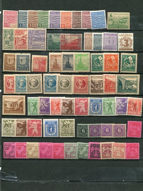 Germany Soviet Occupation lot    Mint and Used F-VF -  Lakeshore Philatelics