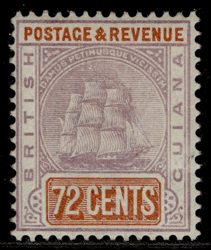 BRITISH GUIANA QV SG204, 72c dull purple & yellow-brown, M MINT. Cat £65.