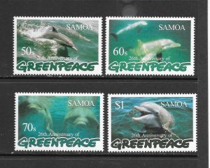 FISH - SAMOA #943-6  DOLPHINS GREENPEACE  MNH