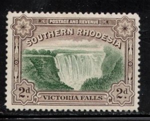 SOUTHERN RHODESIA Scott # 37b MH - Victoria Falls Perf 12.5 x 12.5