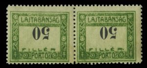 Hungary, Western Hungary #J4a, 1921 Postage Dues, 50f green and black, numera...