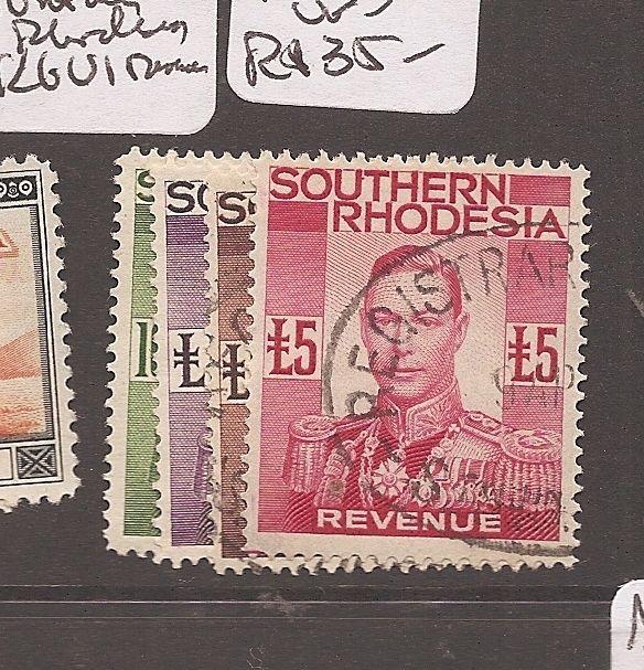 Southern Rhodesia KGVI Revenues 10/- to £5 VFU (4azm)