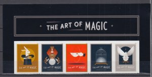 (G) USA #5301-5305 (5305a) The Art of Magic  Full Set Strip of 5 MNH