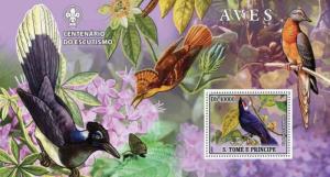 SAO TOME E PRINCIPE 2007 SHEET BIRDS st7208b