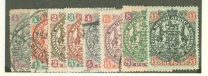 Rhodesia (1890-1923) #50-57  Single (Complete Set) (Perfin)