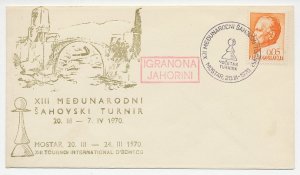 Cover / Postmark Yugoslavia 1970 Chess - International tournament