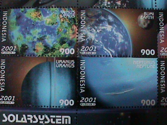 ​INDONESIA-2001 SC# 1927K-SOLAR SYSTEM-MNH -SHEET VF WE SHIP TO WORLDWIDE