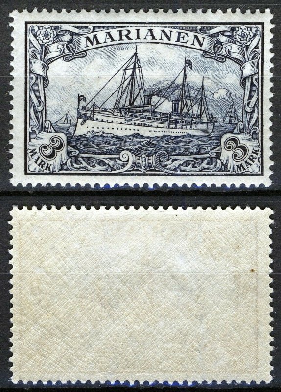 German Marianas 1901 3Mrk Imperial Yacht SMY Hohenzollern MLH Mi 18