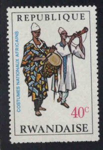 RWANDA Scott 272 costume, musician stamp