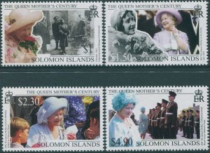 Solomon Islands 1999 SG941-944 Queen Mother set MNH