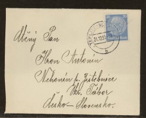 Germany Sudetenland Card, Mi. 521, Teplitz 