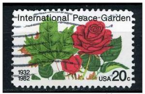 USA 1982 Scott 2014 used - International Peace Garden, Roses