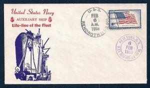 US NAVAL COVER USS Rehoboth AGS50 Cacheted 1958