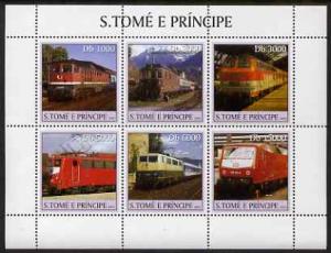 St Thomas & Prince Islands 2003 Railway Locomotives #...