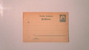 GERMANY EAST AFRICA POSTAL CARD MINT ENTIRE