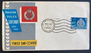 1951 Lahore Pakistan First Day Cover FDC Police Centenary