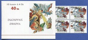 R801 -  SLOVAKIA 1997 4sk Resurrection of Christ, Complete Booklet