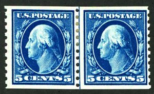 U.S. #447 MINT LINE PAIR OG HR