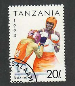 Tanzania; Scott 1018;  1992;  Precanceled; NH; Boxing